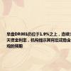 早盘DR001仍位于1.9%之上，连续三日倒挂7天资金利率，机构提示其背后或隐含市场较为乐观的预期