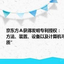 京东方Ａ获得发明专利授权：“图像处理方法、装置、设备以及计算机可读存储介质”