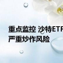 重点监控 沙特ETF存在严重炒作风险