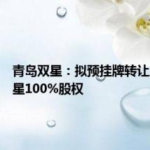 青岛双星:拟预挂牌转让广饶吉星100%股权