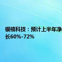银禧科技:预计上半年净利润增长60%-72%