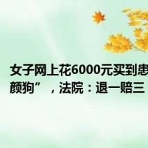 女子网上花6000元买到患病“美颜狗”,法院:退一赔三
