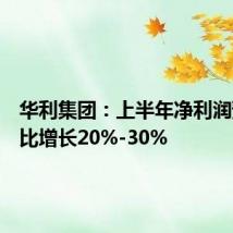 华利集团:上半年净利润预计同比增长20%-30%