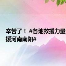 辛苦了! #各地救援力量紧急驰援河南南阳#