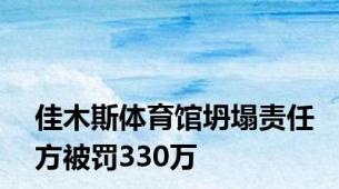 佳木斯体育馆坍塌责任方被罚330万