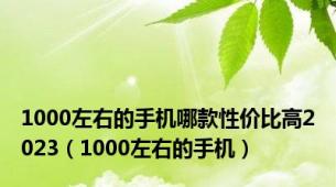 1000左右的手机哪款性价比高2023（1000左右的手机）