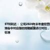 ST柯利达： 公司2024年半年度经营数据与业绩预告中对应指标同期数据进行对比，未达到披露标准