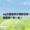 qq分组情侣分组的名称（qq分组情侣一左一右）