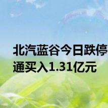 北汽蓝谷今日跌停 沪股通买入1.31亿元