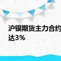 沪银期货主力合约跌幅达3%