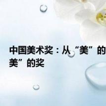 中国美术奖:从“美”的展到“美”的奖