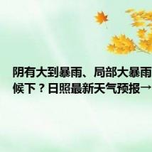 阴有大到暴雨、局部大暴雨!啥时候下?日照最新天气预报→
