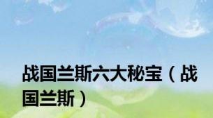 战国兰斯六大秘宝（战国兰斯）