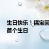 生日快乐！福宝回国后首个生日