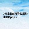 263企业邮箱手机设置（263企业邮箱pop）
