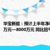 华宝新能：预计上半年净利6000万元—8000万元 同比扭亏