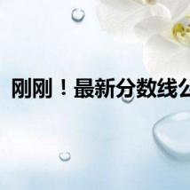 刚刚！最新分数线公布