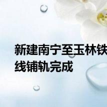 新建南宁至玉林铁路全线铺轨完成