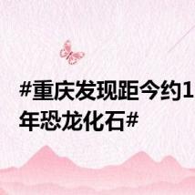 #重庆发现距今约1.66亿年恐龙化石#