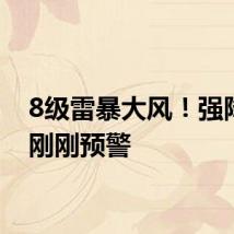 8级雷暴大风！强降水！刚刚预警
