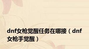 dnf女枪觉醒任务在哪接（dnf女枪手觉醒）