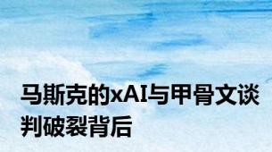 马斯克的xAI与甲骨文谈判破裂背后