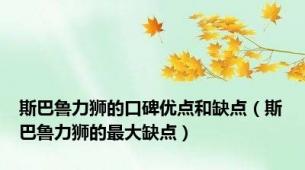 斯巴鲁力狮的口碑优点和缺点（斯巴鲁力狮的最大缺点）