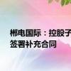 郴电国际：控股子公司签署补充合同