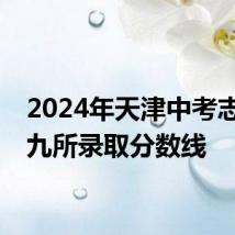 2024年天津中考志愿市九所录取分数线