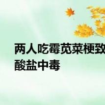 两人吃霉苋菜梗致亚硝酸盐中毒