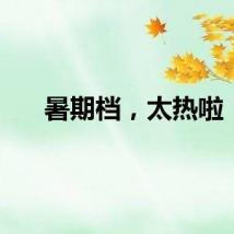 暑期档，太热啦！
