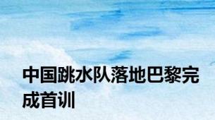 中国跳水队落地巴黎完成首训