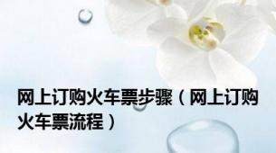 网上订购火车票步骤（网上订购火车票流程）