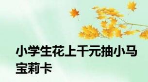 小学生花上千元抽小马宝莉卡