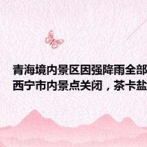 青海境内景区因强降雨全部关闭？西宁市内景点关闭，茶卡盐湖今日