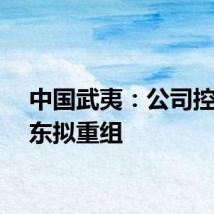 中国武夷：公司控股股东拟重组