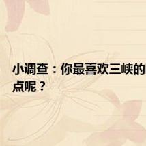 小调查：你最喜欢三峡的哪个景点呢？