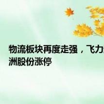 物流板块再度走强，飞力达、龙洲股份涨停