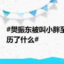 #樊振东被叫小胖至今经历了什么#
