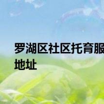 罗湖区社区托育服务点地址