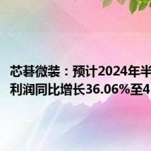 芯碁微装：预计2024年半年度净利润同比增长36.06%至41.06%