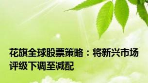 花旗全球股票策略：将新兴市场评级下调至减配