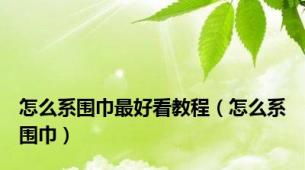 怎么系围巾最好看教程（怎么系围巾）