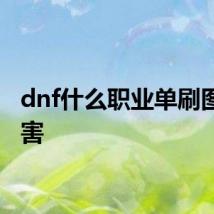 dnf什么职业单刷图最厉害