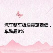 汽车整车板块震荡走低，安凯客车跌超9%