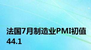 法国7月制造业PMI初值44.1