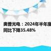奥普光电：2024年半年度净利润同比下降35.48%