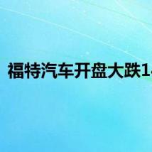 福特汽车开盘大跌14%