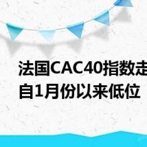 法国CAC40指数走低至自1月份以来低位
