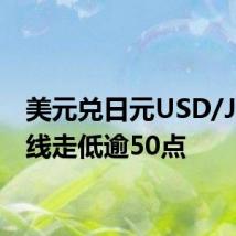 美元兑日元USD/JPY短线走低逾50点